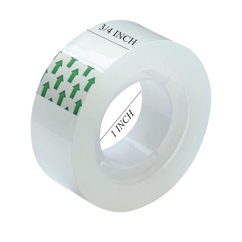 MJUNM Clear Tape Refill 16 Rolls, Hand Tearable Transparent Tape for Dispenser, 3/4" x 1000inch Adhesive Tape for Office Home Craft Gift Wrapping (Not for Plastic Serrated Cutters) - Image 3